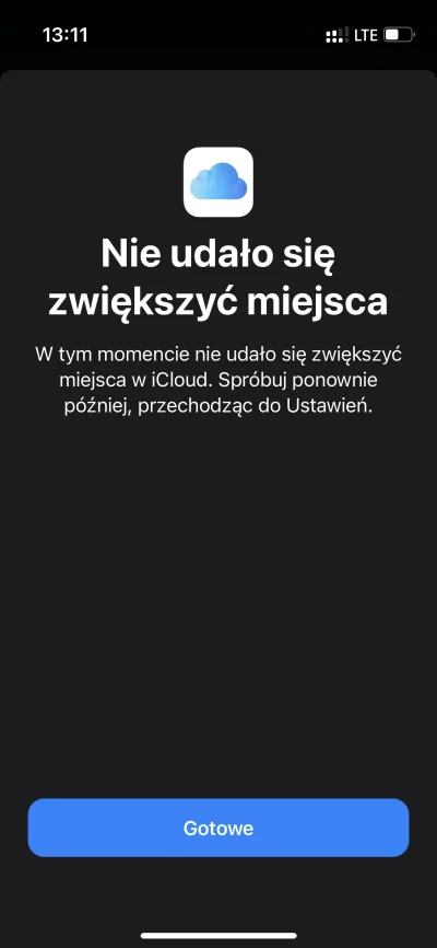 szczurek_87 - #apple #iphone 

Chcę wykupić tą opcję za 11,99 - 200 GB i nie mogę. :(...