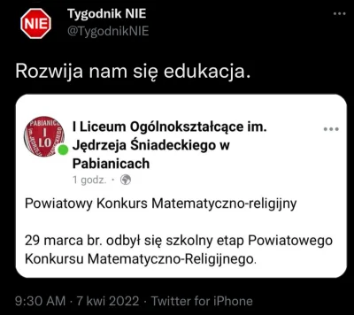 CipakKrulRzycia - #matematyka #religia #heheszki #polska 
#tygodniknie Podziel trzy ...