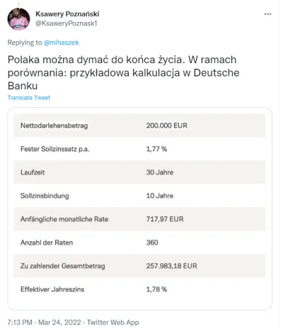 mistejk - W Niemczech bierze się kredyt hipoteczny na 30 lat na stalej stopie wynoszą...