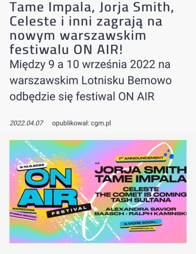 tallman - Wybiera się ktoś? 
#tameimpala #onairfwstival