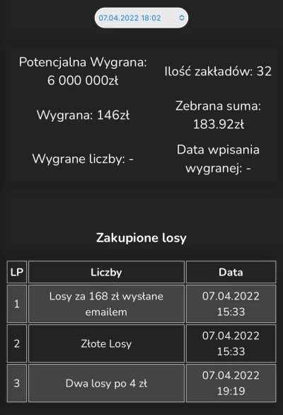 sklerwysyny_pl - Wczoraj w http://gramysystemem.pl padła wygrana i została od razu wy...