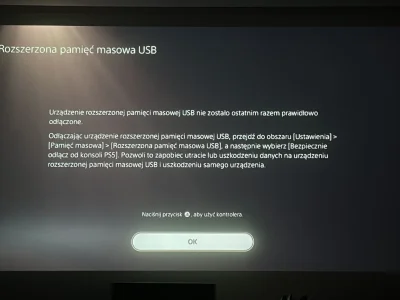 Brylant - #ps5 
Mam problem z dyskiem SSD. Po odpaleniu konsoli wyskakuje mi taki kom...