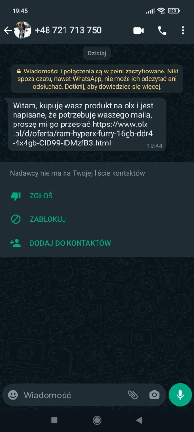 Pomidor536 - Jakiś nowy rodzaj scamu ? 
#olx #whatsapp #oszustwo #oszukujo #oszust