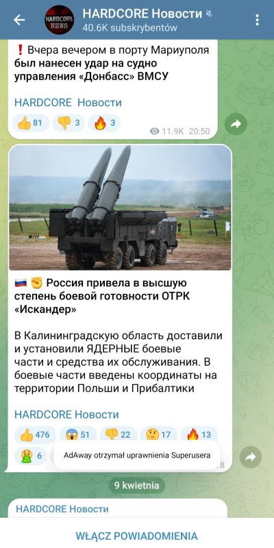 Bombel757 - Takie rewelacje piszą na Telegramie
#wojna #ukraina #rosja