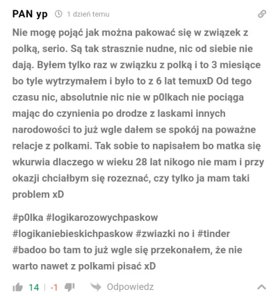 P.....D - #przegryw #blackpill #p0lka #logikarozowychpaskow #logikaniebieskichpaskow ...