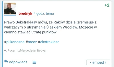 brednyk - Słuchajcie się mnie a daleko zajdziecie. 

#mecz #pilkanozna #ekstraklasa...