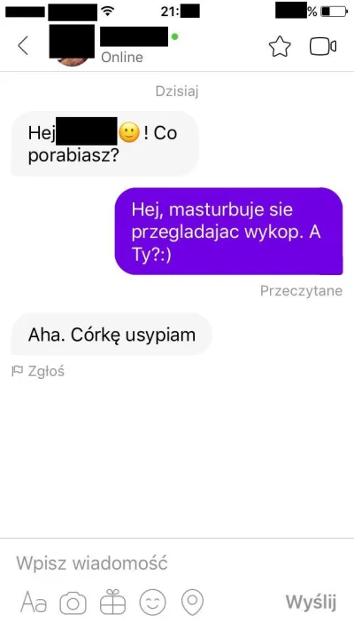 zloty_wkret - #tinder 
obrzydliwe córkę usypiać..