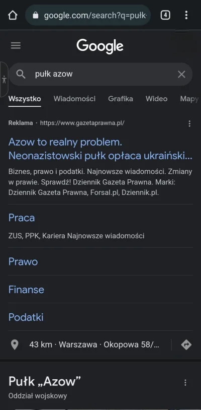 Indoktrynator - WTF? Wpisałem w Google "Pułk Azow", a tu na pierwszej pozycji taka in...