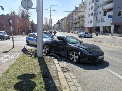 mroz3 - Wrocław ulica Trzebnicka-Zakładowa. Kierująca Nissanem Almerą nie zastosowała...