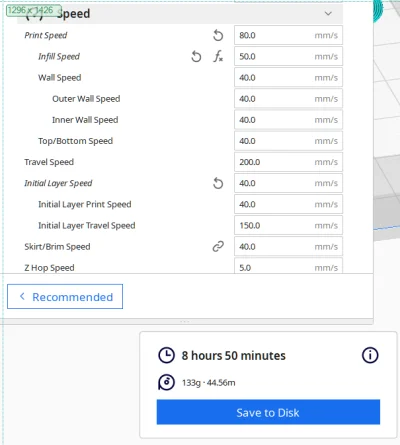 Felonious_Gru - > radośnie jakieś printing speed z 50 na 60 i nie wpływa to W OGÓLE n...