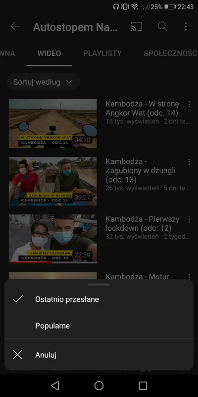 Dajzel - #youtube Czy oni usuneli mozliwosc sortowania od najstarszego filmu?