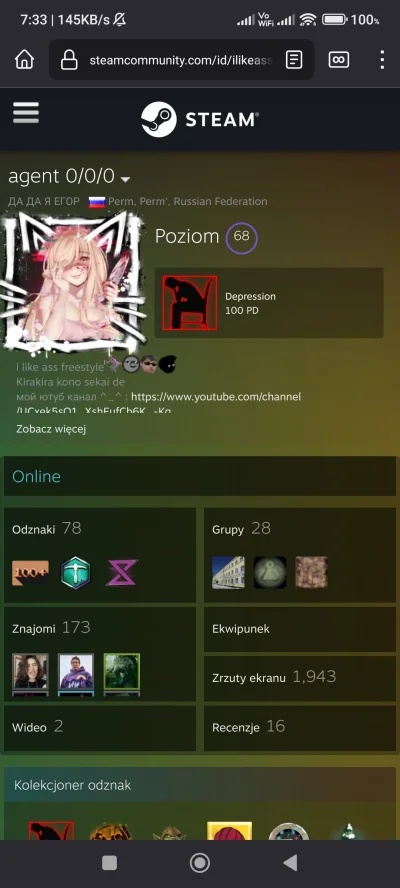 Ebane - Oczywiście sarmatka25 ma w znajomych na steamie trzech znajomych. Dwóch ruskó...