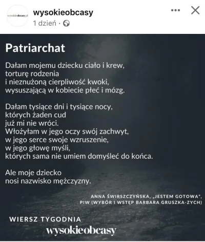 juzwos - Poezja....

Smutny wiersz o kobiecie, matce, niedocenionej 

#heheszki #beka...