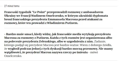 sajnguri800 - A propos telefonów Macrona do Putina. W PL wszyscy łyknęli przekaz dnia...