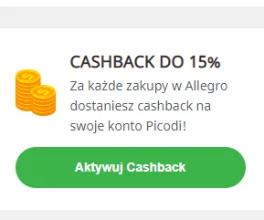 nukey - jak sprawdzic ile dostanie sie % cashbacku z picodi na allegro za dany przedm...