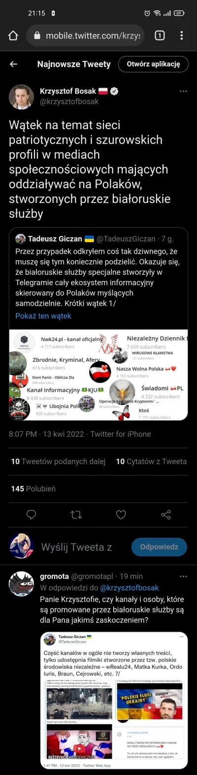 zafrasowany - Krzysztof Bosak podał na Twitterze wątek ze zdemaskowaniem sieci szursk...