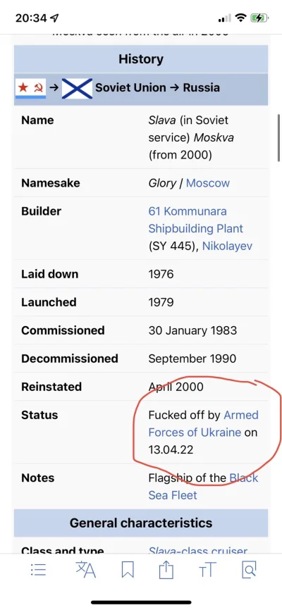 rebel101 - Wikipedia potwierdza zajście z "Moskwą"
#ukraina #rosja #wojna #heheszki