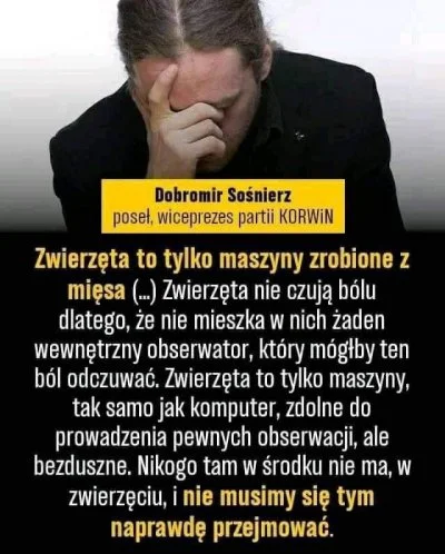 M.....a - Zadawać celowe cierpienie zwierzętom lub usprawiedliwiać je to trzeba być p...