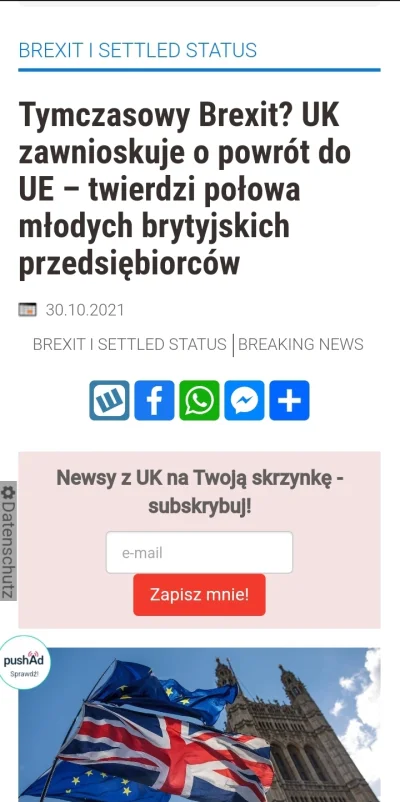 Serylek - Moim zdaniem UK złoży wniosek żeby wrócić do UE w ciągu maksymalnie 15 lat,...