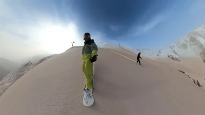 M.....k - #snowboard #gory #francja 
Stok pokryty piaskiem z Sahary