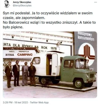 CipakKrulRzycia - #balcerowicz #polska #camper #samochody 
#prl #kiedystobylo