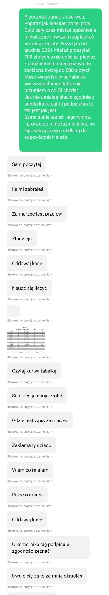 sieczkobrzeczek - @Krafti to już było i niewiele się tym przejęła . 
Ma swoje racje i...