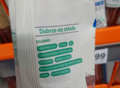 emerjot - #jedzenie Pojawiły się znowu w #lidl kabanosy pikok pure, wg mnie ten skład...