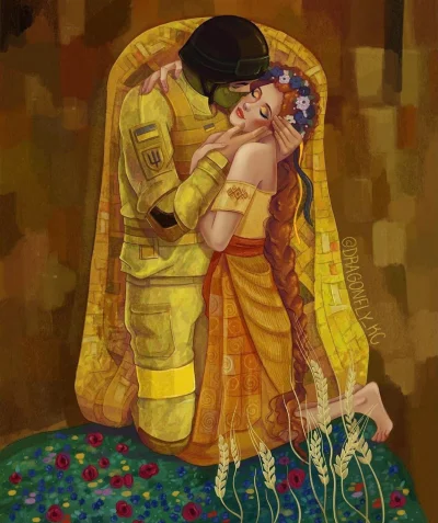 contrast - Ukraińska wersja „Pocałunku” Gustava Klimta

© Solomia Kovalchuk


#u...