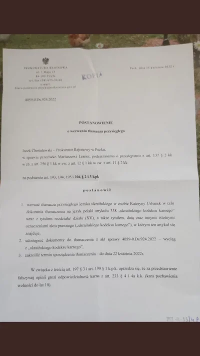 juzwos - Polska prokuratura będzie ścigać Polaka z Pucka (który zdjął ukraińskie flag...