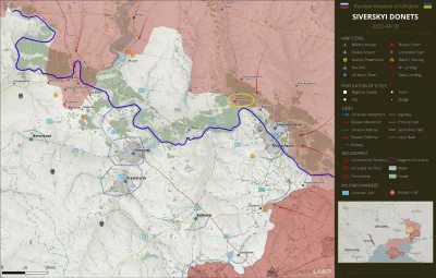 JanLaguna - Rzeka Doniec zaznaczona na mapie obecnej sytuacji w Donbasie. Oryginalna ...