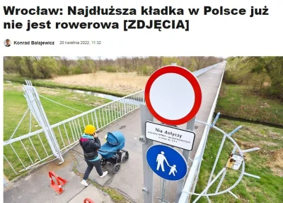 Wychwalany - Wrocław: Najdłuższa kładka w Polsce już nie jest rowerowa

Most kilome...