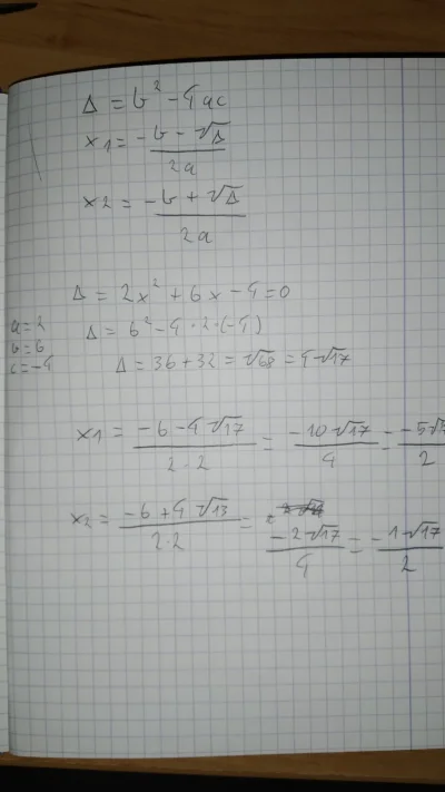 Chlejus - Dobrze zrobiłem tą funkcję kwadratową?

#pytanie #matematyka #pomocy #szkol...