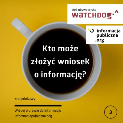 WatchdogPolska - Przy wczorajszej kawie rozprawialiśmy, czym jest informacja publiczn...