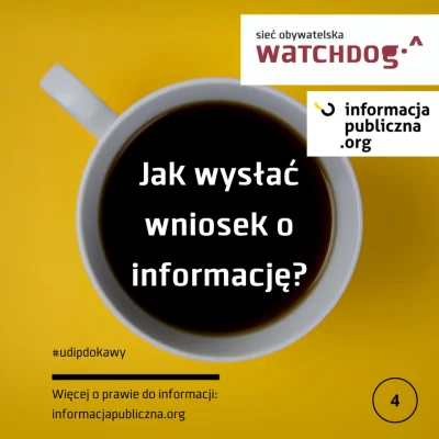 WatchdogPolska - Jak Wasze kawy dziś? Dziś #udipdokawy o wniosku o informację, bo od ...