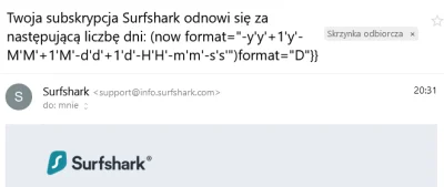 mandamin - Mail od Surfshark #vpn #programista15k ( ͡° ͜ʖ ͡°)