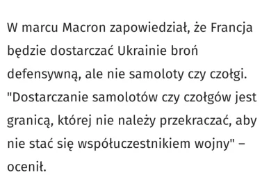 oceanzpokoju - Według Macrona nie można dostarczać ciężkiej broni na Ukrainę jeśli ni...