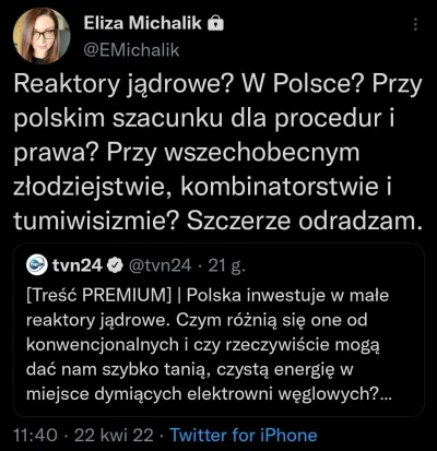 biesy - Pani Eliza Michalik, po byciu dziennikarką konserwatywną, dziennikarką lewico...