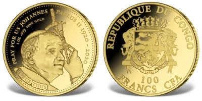 zaltar - 1 uncjowa moneta wybita w Republice Konga za 13 950 zł (ʘ‿ʘ)