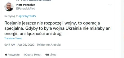 ksaler - Panasiuk wrócił na twitter po banie i znowu nadaje swoją #ruskapropaganda ( ...