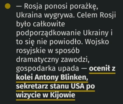 gdanszczanin2019 - USA mówią, że Ukraina wygrała, bo Rosja nie podporządkowała sobie ...