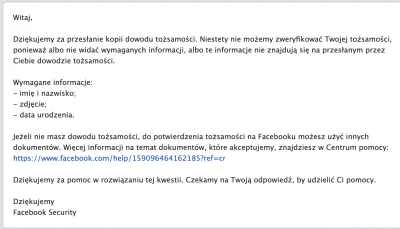 Peterov - Dostaje ciągle maile w których facebook dziękuje mi za przesłanie dokumentó...