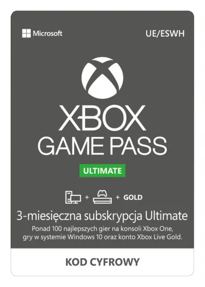 XGPpl - 3 miesiące Xbox Game Pass Ultimate dostępne za 50 zł. Klucze mogą aktywować w...