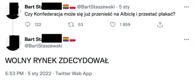 L3stko - @Afrobiker: albo niech przeniesie się na Albiclę. WOLNY RYNEK ZDECYDOWAŁ.