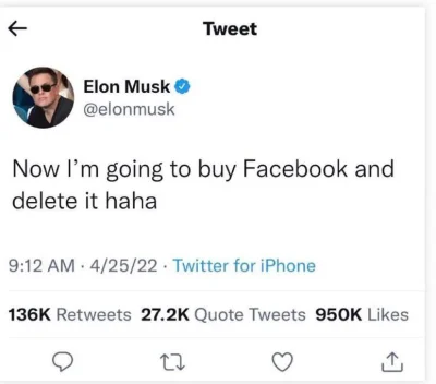 Pan_Slon - Jutro Facebook a za tydzień Google ( ͡° ͜ʖ ͡°) 

#heheszki #elonmusk