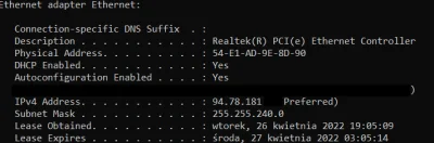 HawkiDC - To dostaję w ipconfig