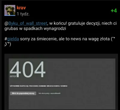 jestemtunew - @Bykuofwall_street ale ty dzbanem jestes jednak. Najarales sie jakiegos...