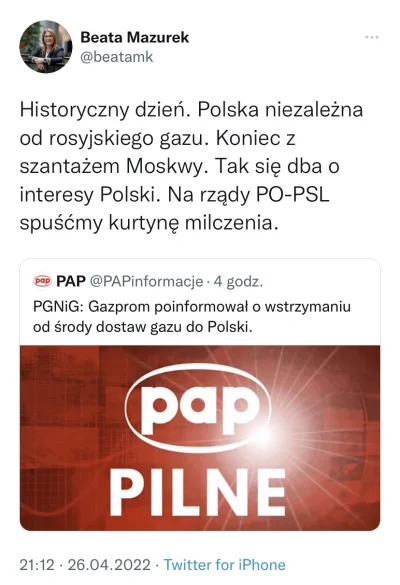 Kefirowa1 - @cielo: ale już leci. Tu oryginalny tweet Mazurek