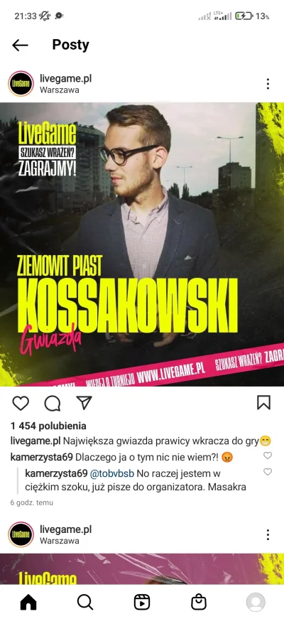 kwiatekelo - Kossakowski weźmie udział w gali Kamerzysty XDDDD a tak go wyzywał i naw...