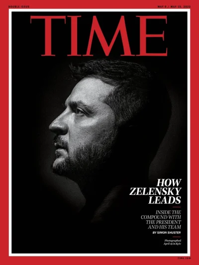 contrast - Magazyn Time dedykuje obkladinkę prezydentowi Ukrainy Wołodymyrowi Zełensk...