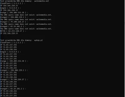 Jan998 - Węży też nie. ( ͡º ͜ʖ͡º)
Jak widać wszystkie serwery DNS od Orange blokują ...